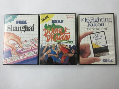 Sega Master System Empty Case Lot of 3 Double Dragon/Shanghai/F-16 - Image 1 of 4