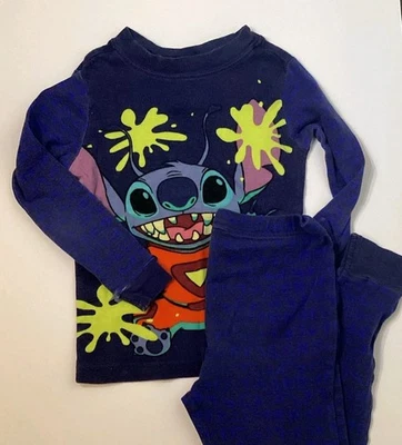 Disney Store Two Piece Pajama Set Kid’s Size 6 Lilo & Stitch/Stitch Vtg Y2K - Image 1 of 4