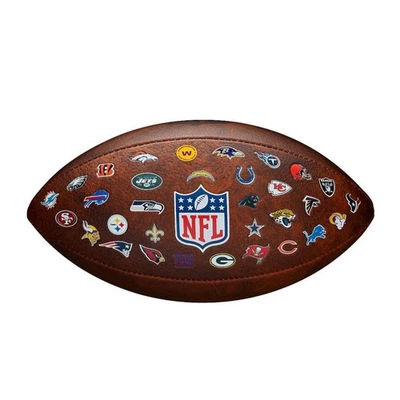 American Football Wilson NFL 32 Team Logo Tan Official Regulation Ages 14+Size - Image 1 of 3