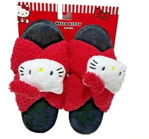 Hello Kitty Sanrio Plüsch Sherpa Hausschuhe - Neu mit Etikett - Größe 7/8 S/M - Bild 1 von 5