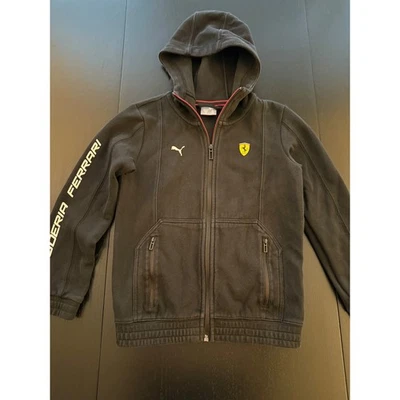 Puma Scuderia Ferrari Hoodie Sweatshirt Youth M (10) Black Full-Zip Spellout F1 - Image 1 of 4