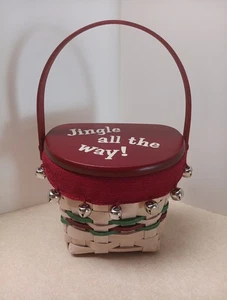 Longaberger 2011 Holiday Helper Jingle All The Way Basket Protector Liner Lid - Picture 1 of 10
