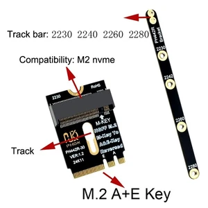 M.2 A+E To NVME SSD Adapter M2 WIFI Interface A/E Key To M Key PCIE 4.0 Riser - Afbeelding 1 van 8