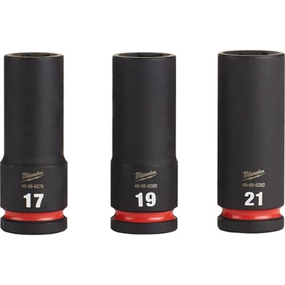 Milwaukee SHOCKWAVE™ Impact Duty™, 3PC 1/2in. Drive Metric Deep 6 Point Socket - Image 1 of 4