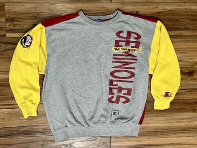 Vintage Starter Florida State Seminoles Gray Crewneck Sweatshirt Sz XL  - Image 1 of 4