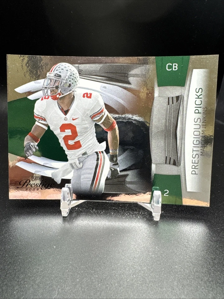 2009 Playoff Prestige Prestigious Picks Green #37 Malcolm Jenkins /500 Rookie - Image 1 of 2