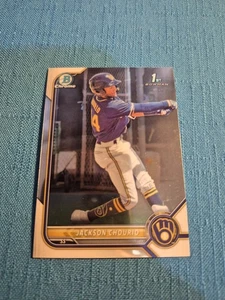2022 Jackson Chourio Bowman 1st Chrome  #BCP-79 Milwaukee Brewers MLB Baseball  - Bild 1 von 2