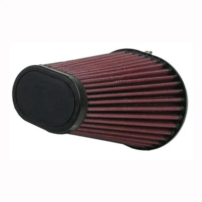Universal Replacement 90 Degree Motorcycle Air Filter 6" Tapered Oval 2.438" ID - Image 1 of 4