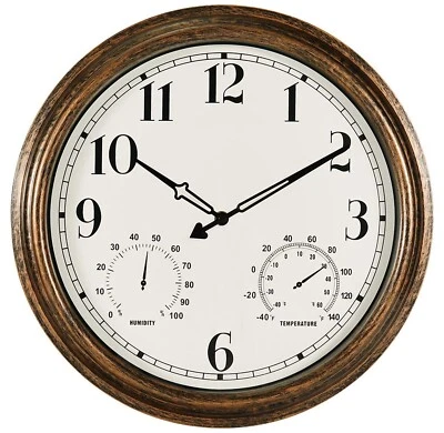 Rsobl 16 Inch Large Indoor Outdoor Wall Clock,Waterproof Non-Ticking Clock wi... - Image 1 of 4