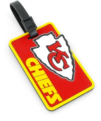 Kansas City Chiefs Rubber Bag Tag, NFL Licensed Luggage Tag Cover