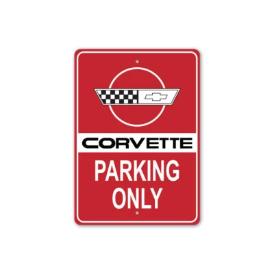 Corvette Parking Only Metal Sign - Image 1 of 4
