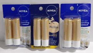 Bálsamo labial Nivea crema de mantequilla de vainilla 3 x 2 quilates - Imagen 1 de 1