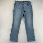 Levi's Mid Rise Skinny Jeans Women's 14M W32xl30 Blue Medium Wash Cotton Blend