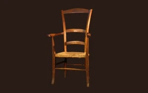Fauteuil en paille XIXème siècle / 19th century straw armchair - Photo 1/4