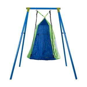 Sandora 40180 Schaukelgestell und Nestschaukel blau 100 Ø m. Überwurfzelt - 50kg - Bild 1 von 1