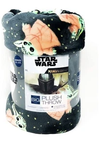 Star Wars The Mandalorian The Child The Big One Plush Throw Blanket New - Picture 1 of 6