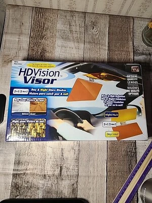 高清视觉遮阳板2合1日夜眩光阻断器带夹子。 易于安装 — 第 1/4 张图片