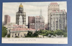 New York City Postcard Hall and Newspaper Row NYC 1907-1915 - Picture 1 of 4