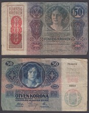 Austria 50 Kronen 1914 (F) Condition Banknote P-54