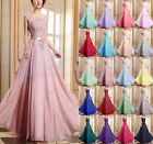 New Chiffon Long Wedding Formal Party Ball Gown Prom Bridesmaid Dress Size 6-30
