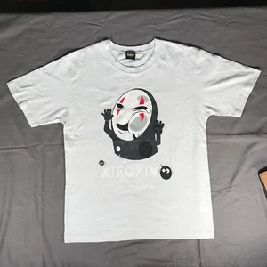 No-Face Spirited Away Studio Ghibli Soot Sprite Graphic T-Shirt Size L Grey Gray - Picture 1 of 9