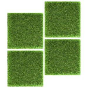 4Pcs Garden Lawn Artificial Grass Simulation Green Turf Balcony - Picture 1 of 12