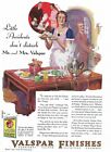 1930 VALSPAR FINISHES Vintage Print Ad Little Accidents don't disturb Mr & Mrs V