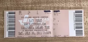 2011 Katy Perry California Dreams Tour Used Concert Full Ticket Lot B - Picture 1 of 2