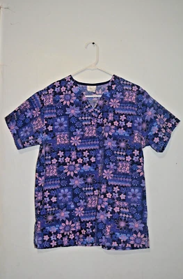 White Swan女式中号紫色花朵磨砂上衣 — 第 1/4 张图片