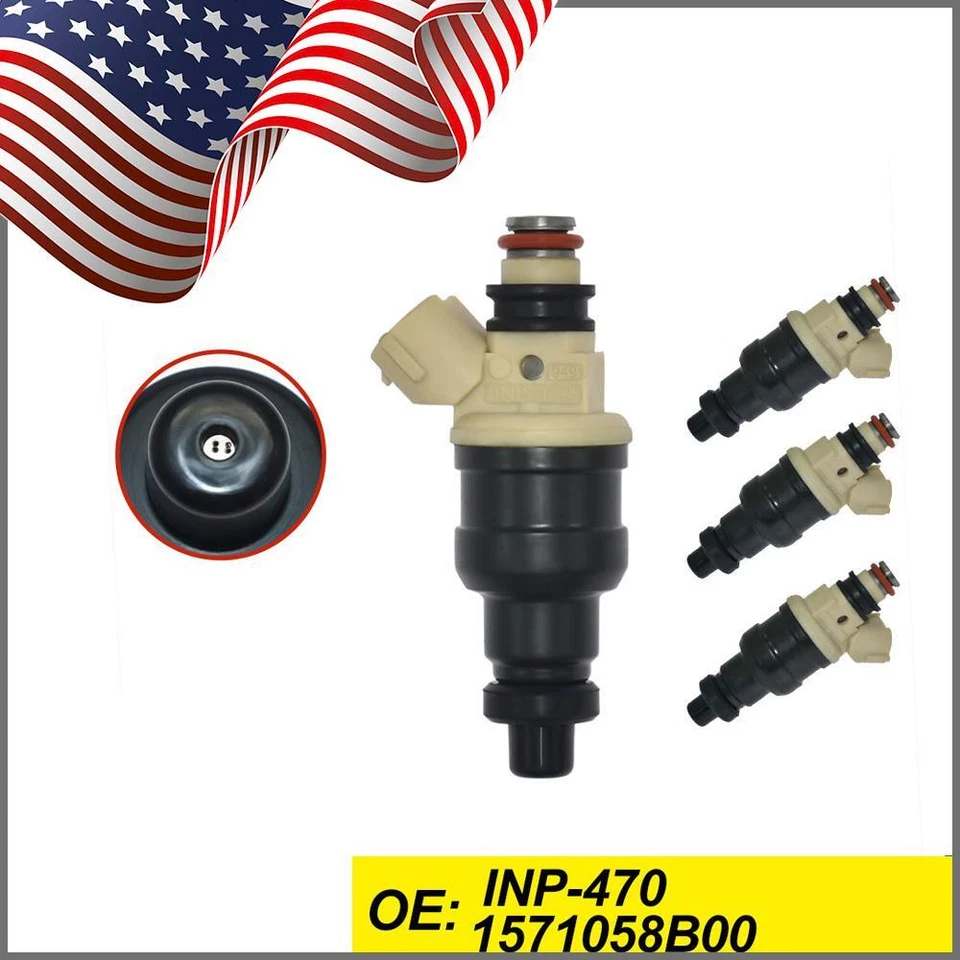 4× Upgraded Fuel Injectors For 1992-97 Geo Tracker Sidekick X-90 1.6L INP-470 - Изображение 1 из 4