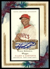 2007 Topps Allen & Ginter Autographs Howie Kendrick Auto Los Angeles Angels