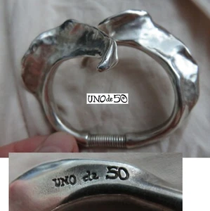 Uno de 50 bracelet, silver plate, original not counterfeit. gently worn. no flaw - Picture 1 of 9