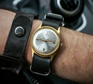 Soviet watch, RAKETA Aircraft, 20 micron gold. vintage watch, Mens watch USSR  - Picture 1 of 6