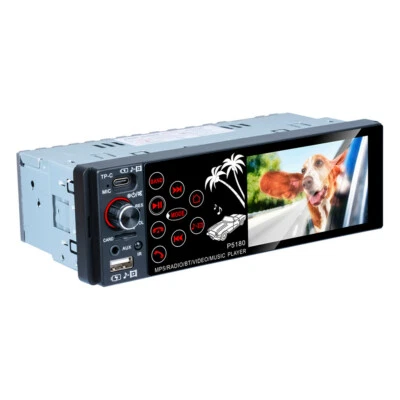 Reproductor de MP5 estéreo para automóvil con pantalla táctil Bluetooth USB unidad principal receptor de audio Foto 1 de 4