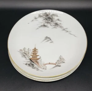 Vintage Set Of 3 Sone China Kiyomizu Salad Luncheon Plates Japan (M) - Picture 1 of 3