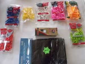 NEW RETURN TO GOLF ESSENTIALS PACK ~ TEES ~ BALLS ~ BALL MARKER ~ TOWEL~ PACK B - Picture 1 of 8