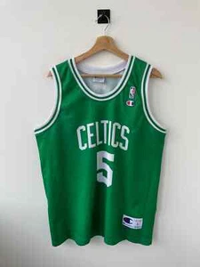 BOSTON CELTICS BASKETBALL SHIRT JERSEY CAMISETA NBA GREEN KEVIN GARNET CHAMPION - Picture 1 of 21