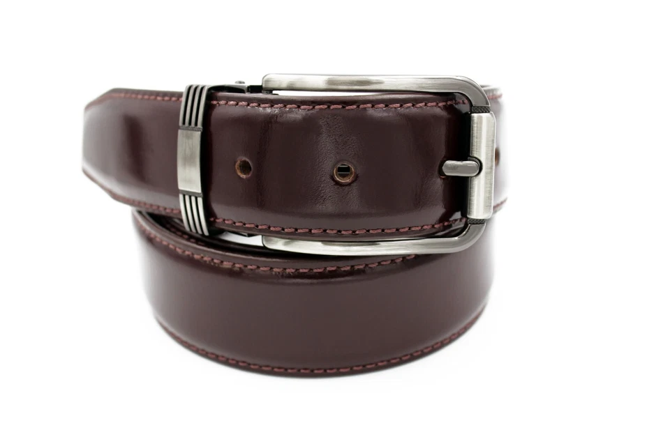 Marco Valentino Men's Burgundy Leather Belt - Image 1 of 1