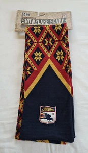 Adelaide Crows AFL FE1589 W18 Adults Retro Vintage Snowflake Jacquard Scarf New - Picture 1 of 4