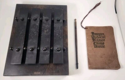 Libro de música de mazo 1917 Chicago de colección J. C. DEAGAN PLATO DE 4 NOTAS Foto 1 de 4