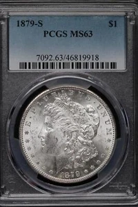 1879 S Morgan Silver Dollar PCGS MS63 *DoubleJCoins* JL1000-05 - Afbeelding 1 van 2