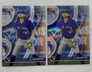 2020 Bowman's Best Bo Bichette Rookie Cards x2 Base & Refractor Blue Jays RC - Picture 1 of 4