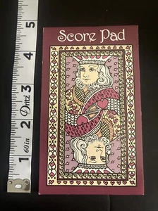 ENESCO Bridge Score Pad Kartenspiel, King Of Hearts, Hong Kong, 1986 Vintage - Bild 1 von 4