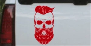 Calcomanía para computadora portátil con ventana de cráneo barba rojo 6X3.2 - Imagen 1 de 1
