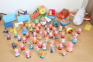 Lote de trabajo de juguete grande PEPPA PIG figuras juegos avión coche barco estacionamiento cama - Imagen 1 de 21