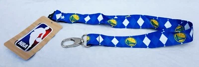 Golden State Warriors Rev 2 sided Lanyard Keychain with Clip NBA NWT - Image 1 of 2