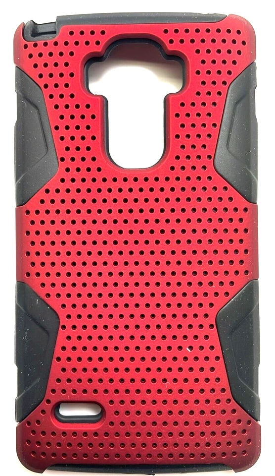 Premium Protettivo Rete Custodia Ibrida per LG G Stylo, Rosso - Immagine 1 di 4