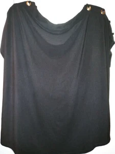 Perch Black Blouse With Laced Sleeves Size 2XL Great Condition Very Nice Blouse - Picture 1 of 4