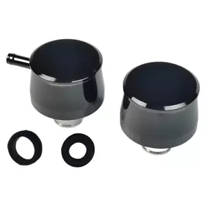 Black Billet Aluminum Valve Cover Breather & PCV Pair w/ Grommet SBC BBC SBF BBF - Picture 1 of 3