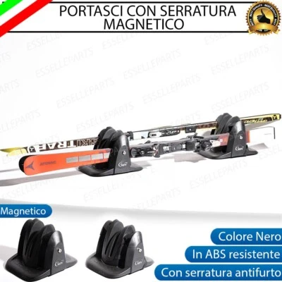 PORTASCI PORTA SCI NERO MAGNETICI CON CHIAVE PER MINI CLUBMAN R55 - Immagine 1 di 4